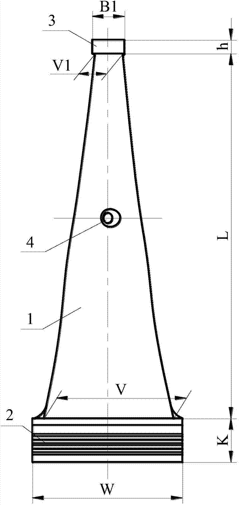 Large-load last stage blade with steam exhaust area of 5.0 m&lt;2&gt;