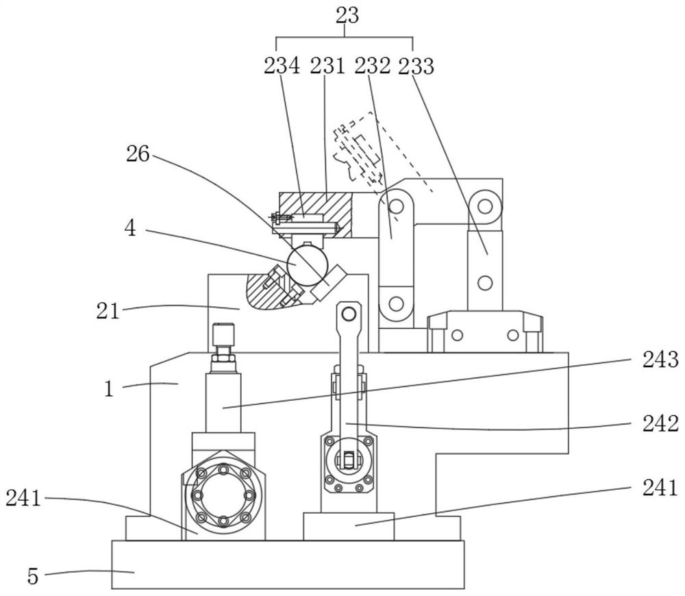 Positioning device for rough milling of inner and outer sides of upper and lower lugs of steering knuckle