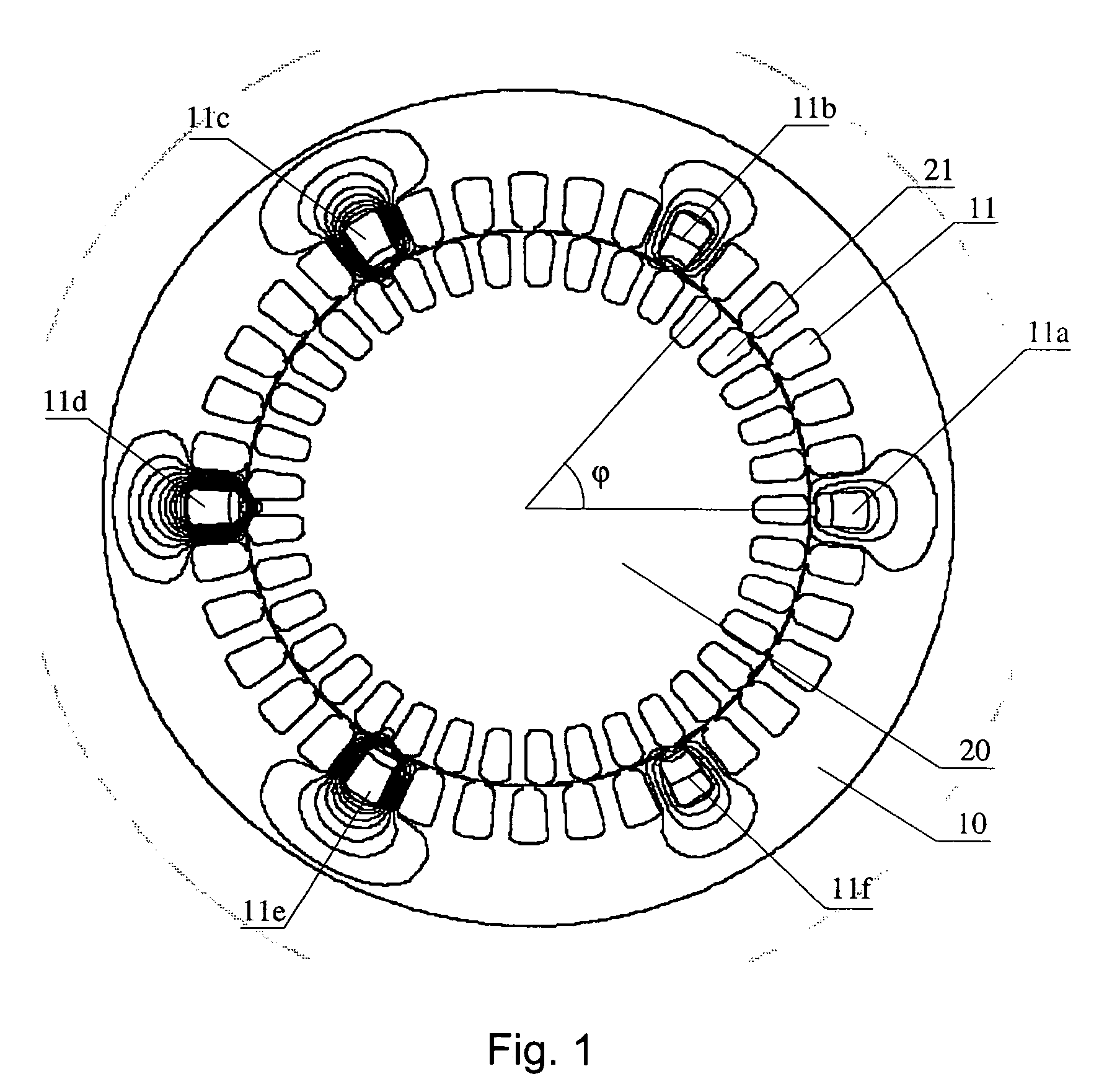 Induction motor with integrated sensor