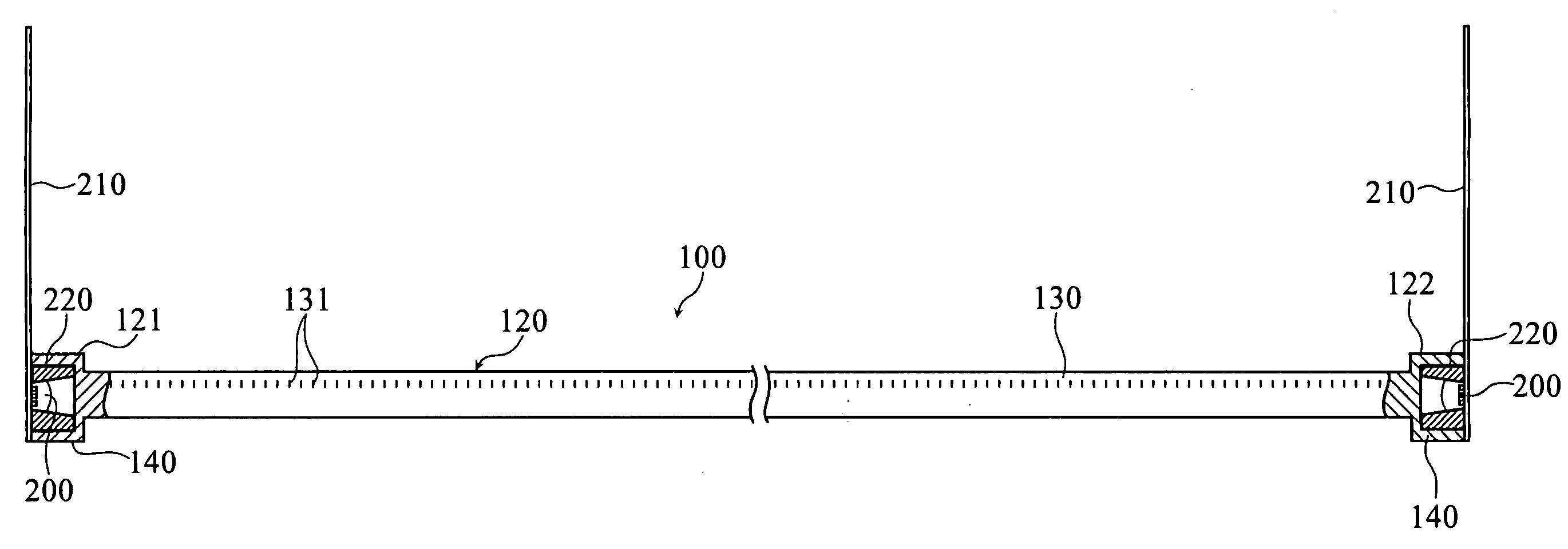 Linear Light Source Device, and Image Reading Device and Planar Display Device Using the Linear Light Source Device