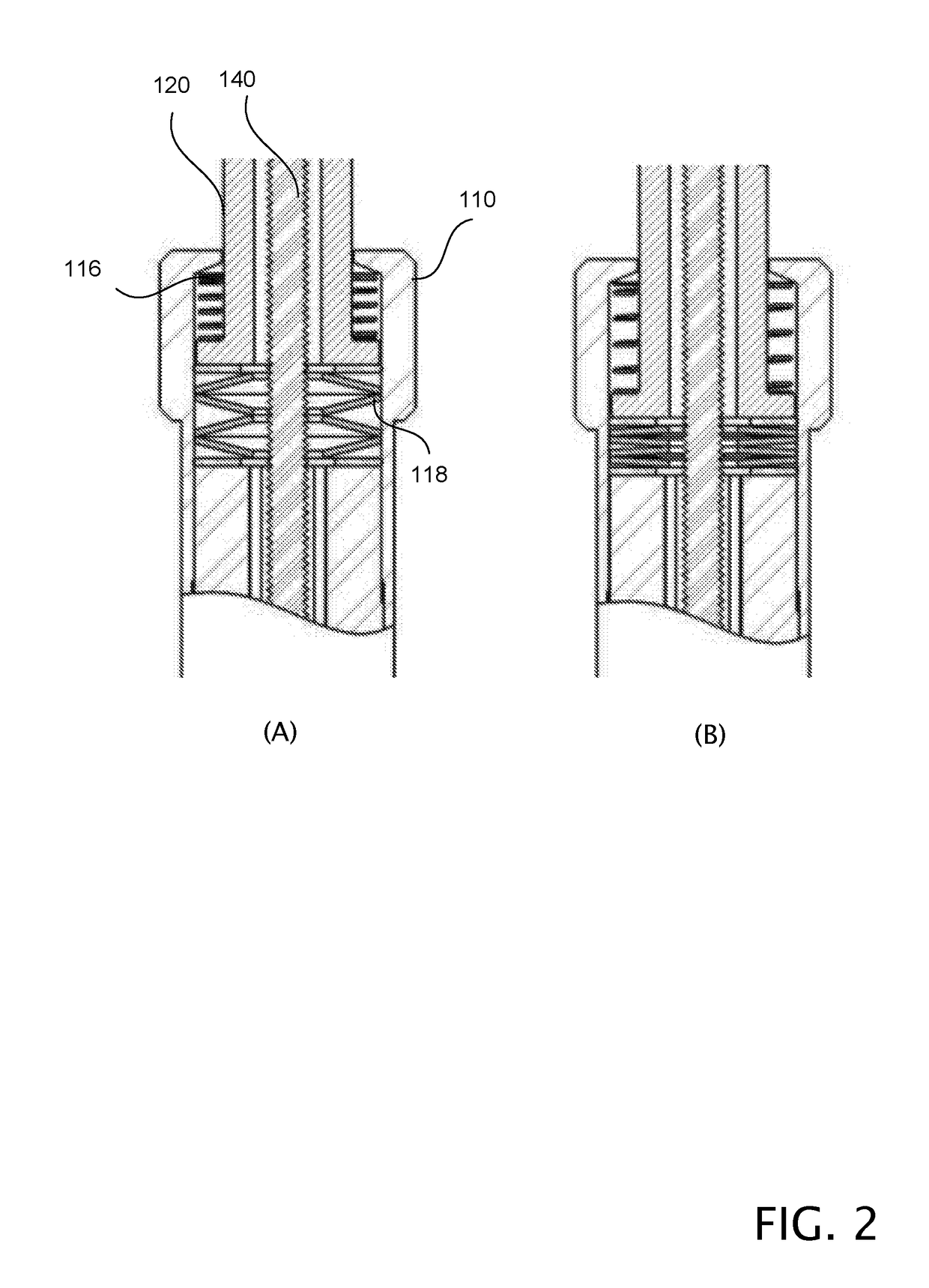 Single side temporary fastener with constant pressure feature