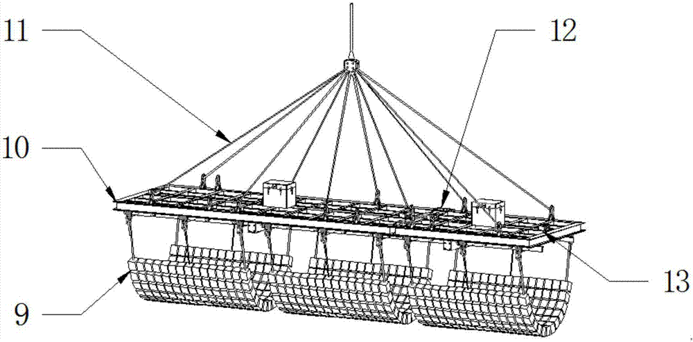 Submarine pipeline briquetting block release combined hanger