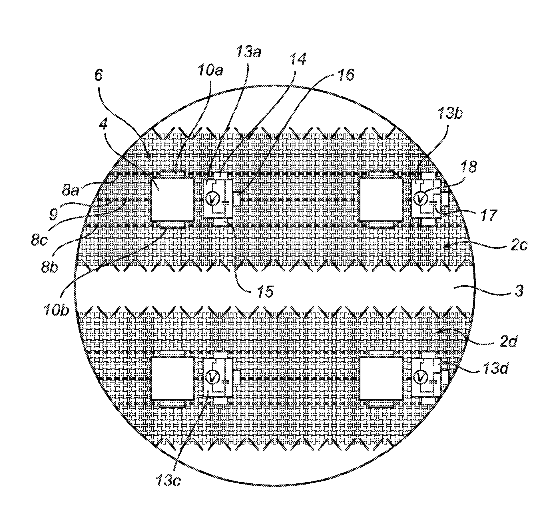 Electronic textile with local energy supply devices