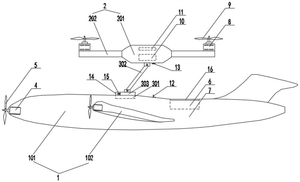 A fixed-wing unmanned aerial vehicle capable of vertical take-off