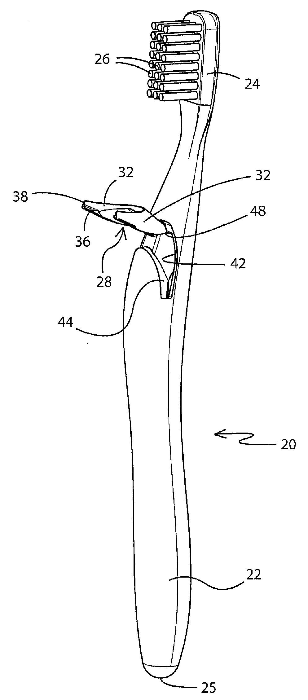 Self-supporting manual toothbrush