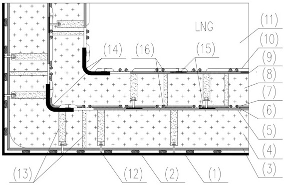 A bimetal cryogenic membrane storage tank for liquefied natural gas storage