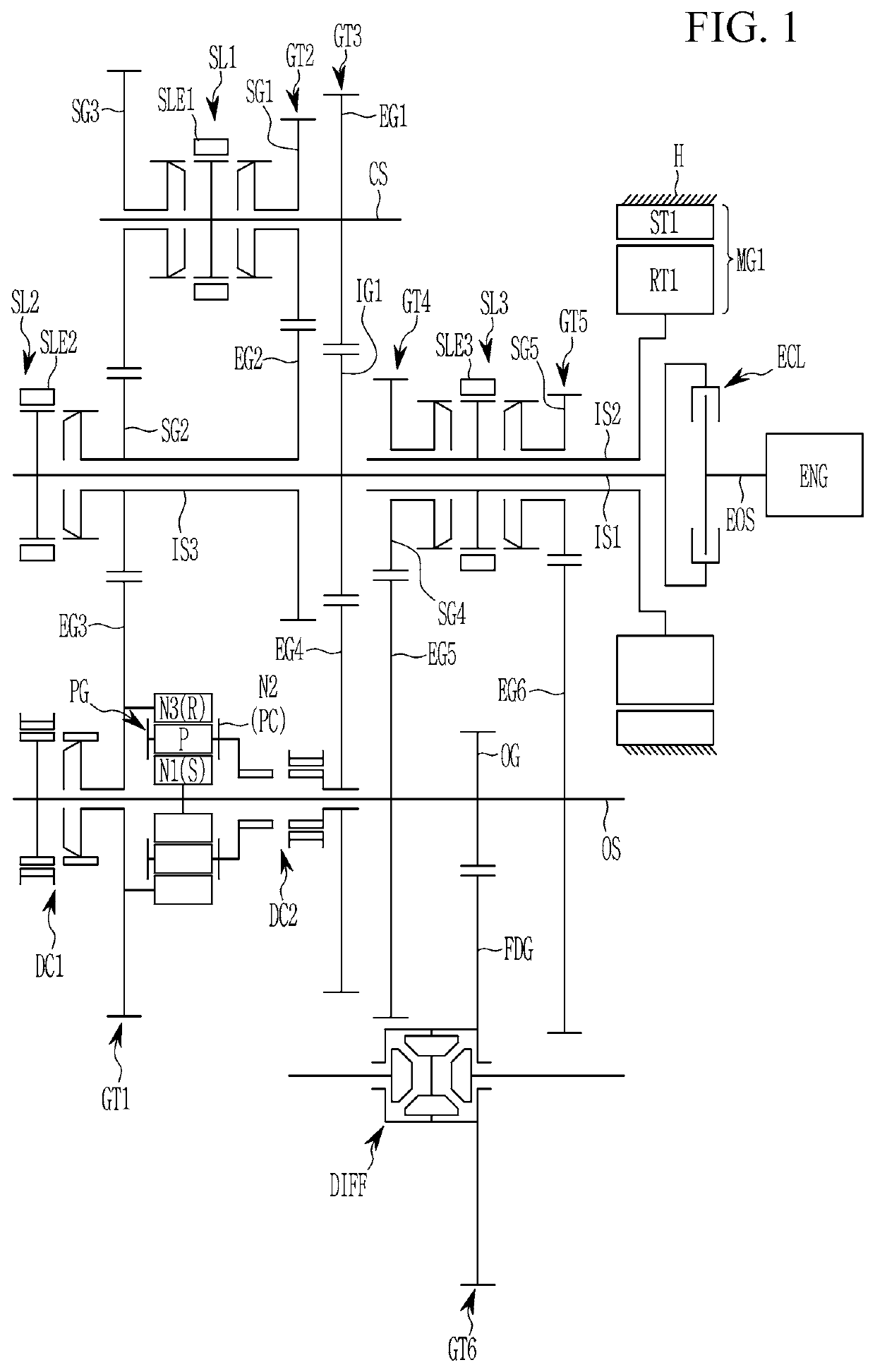 Power transmission system of hybrid electric vehicle