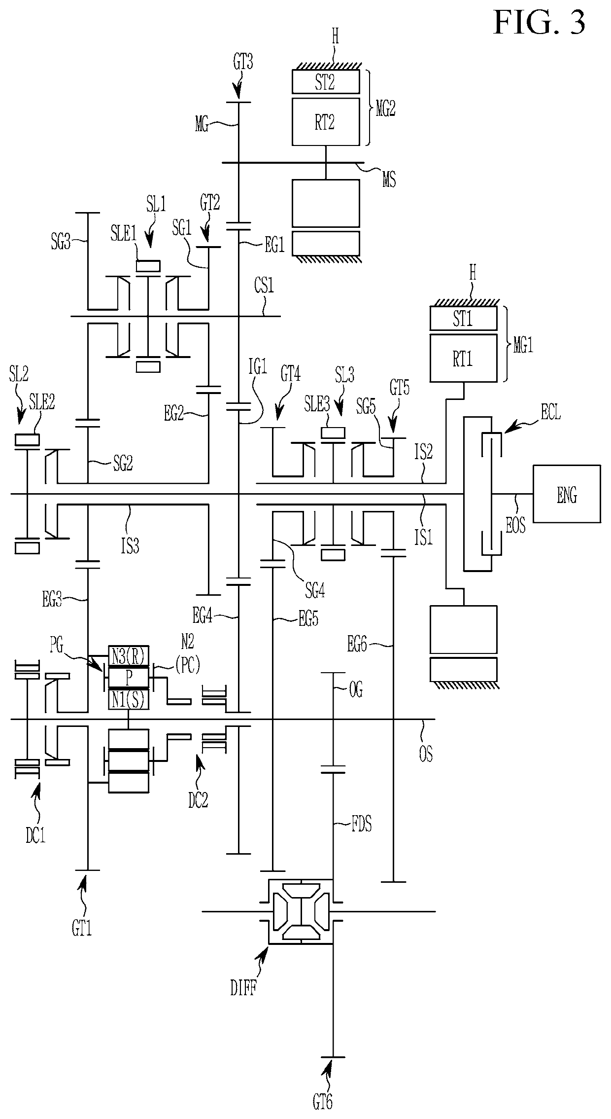 Power transmission system of hybrid electric vehicle