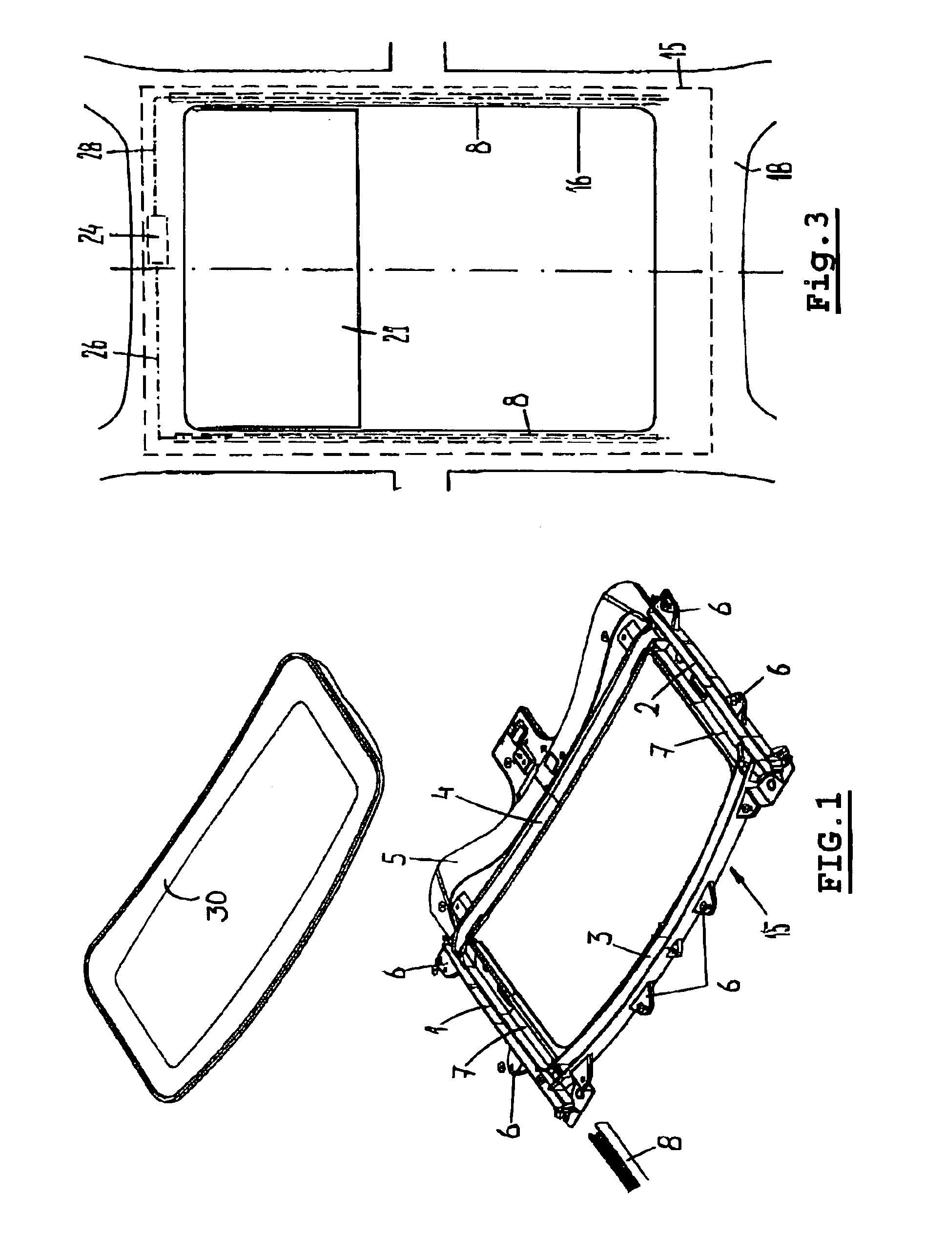 Open roof assembly for a vehicle, and frame part for application therein