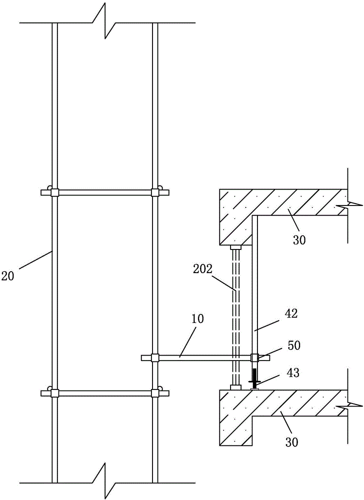Fastener for scaffold wall-connecting rod and use method thereof