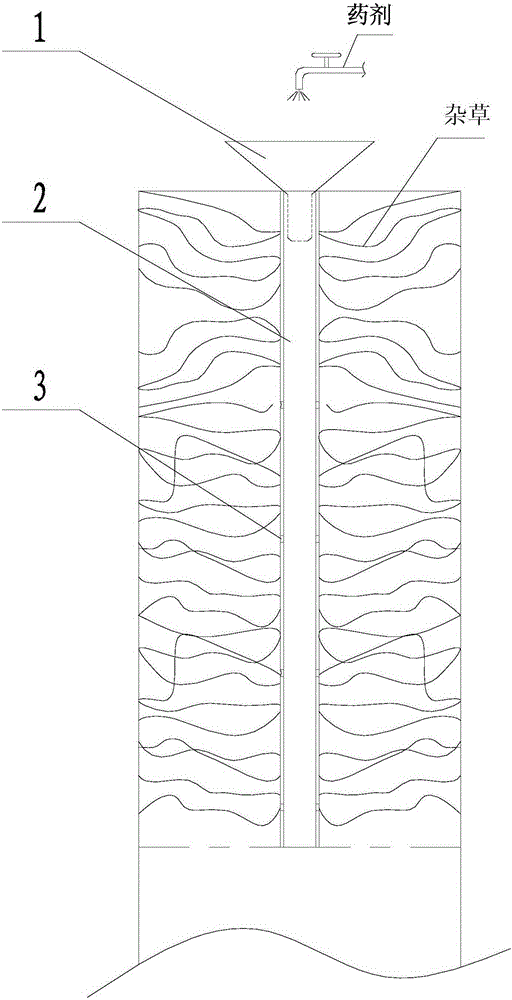 Rare earth mine in-situ mine dipping auxiliary leakage device and application method thereof