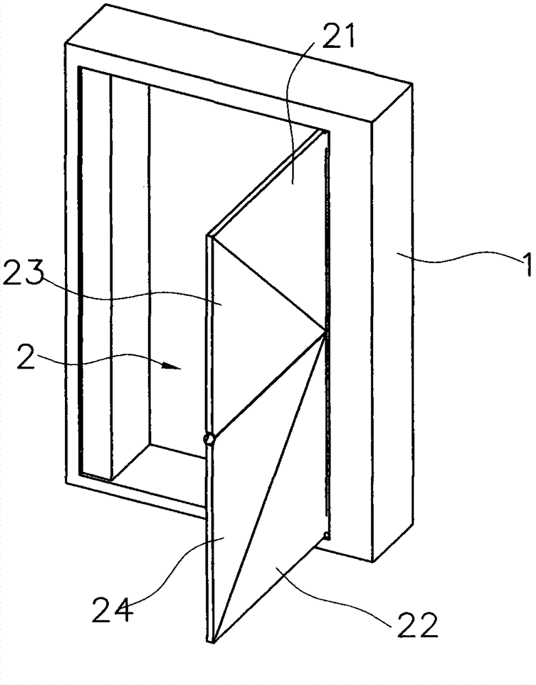 Three-dimensional space folding door