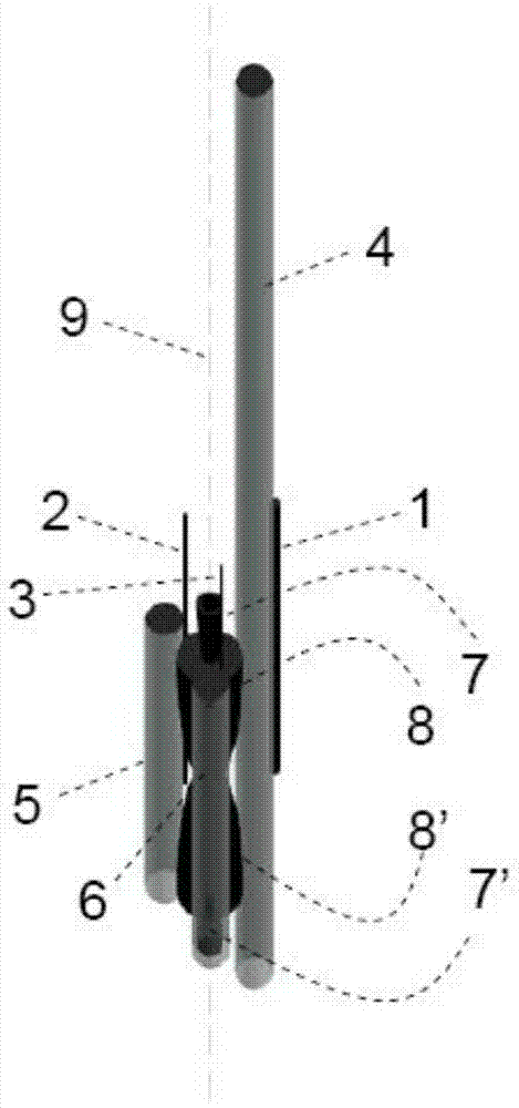 A coaxial positioning capillary electrophoresis-electrochemical integrated detection device