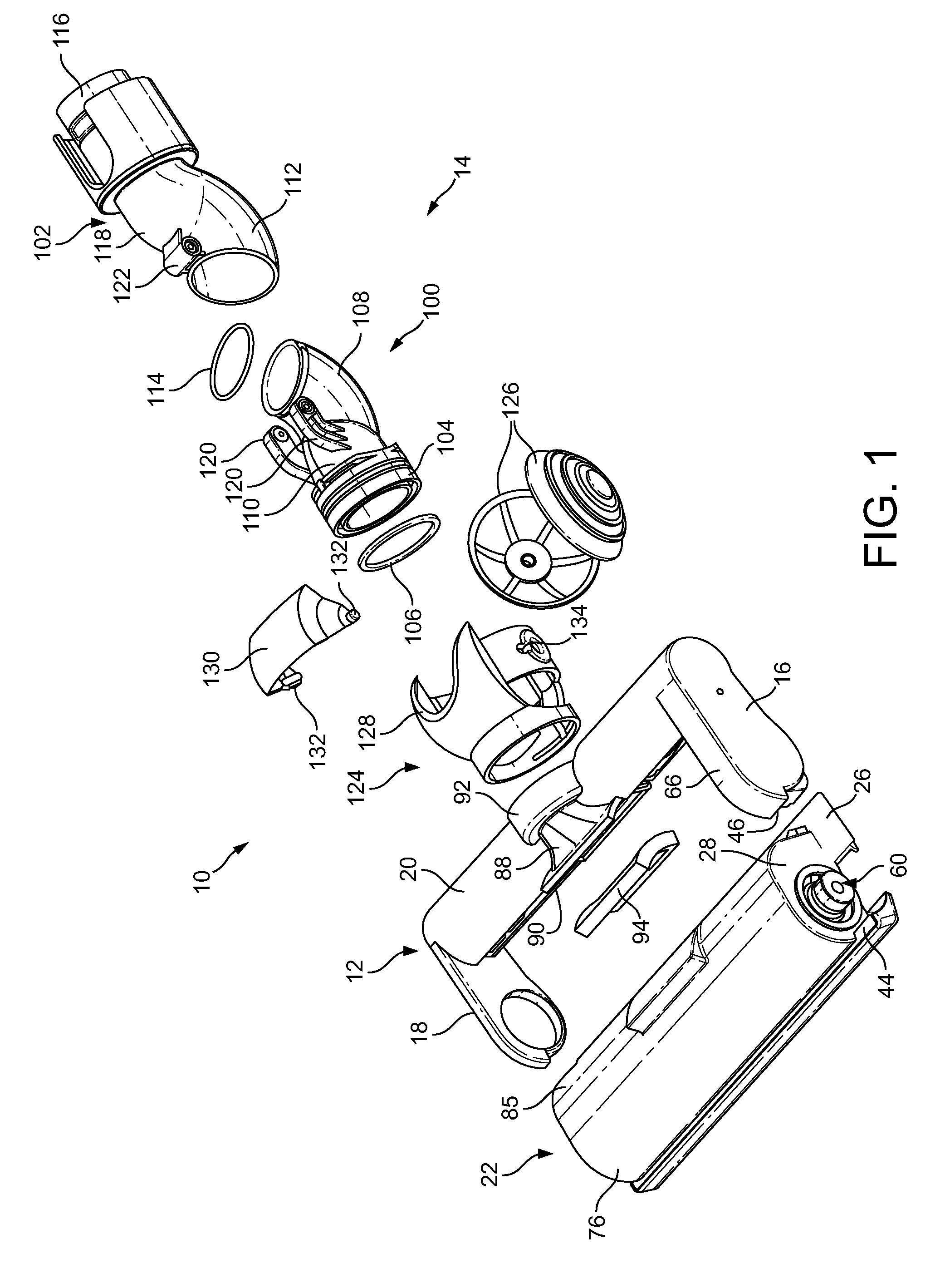 Cleaner head for a surface treating appliance