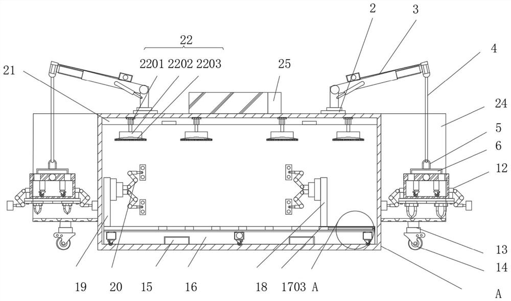 Underwater robot hoisting and recycling device suitable for small ships