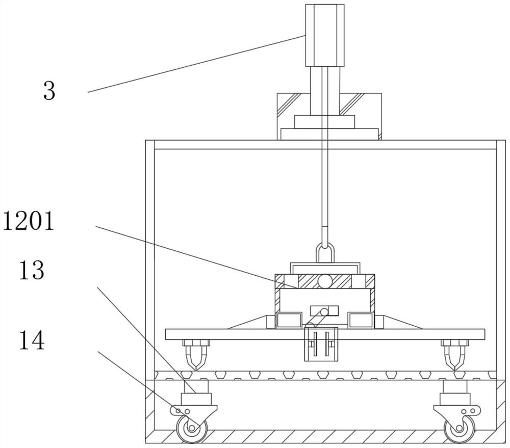 Underwater robot hoisting and recycling device suitable for small ships