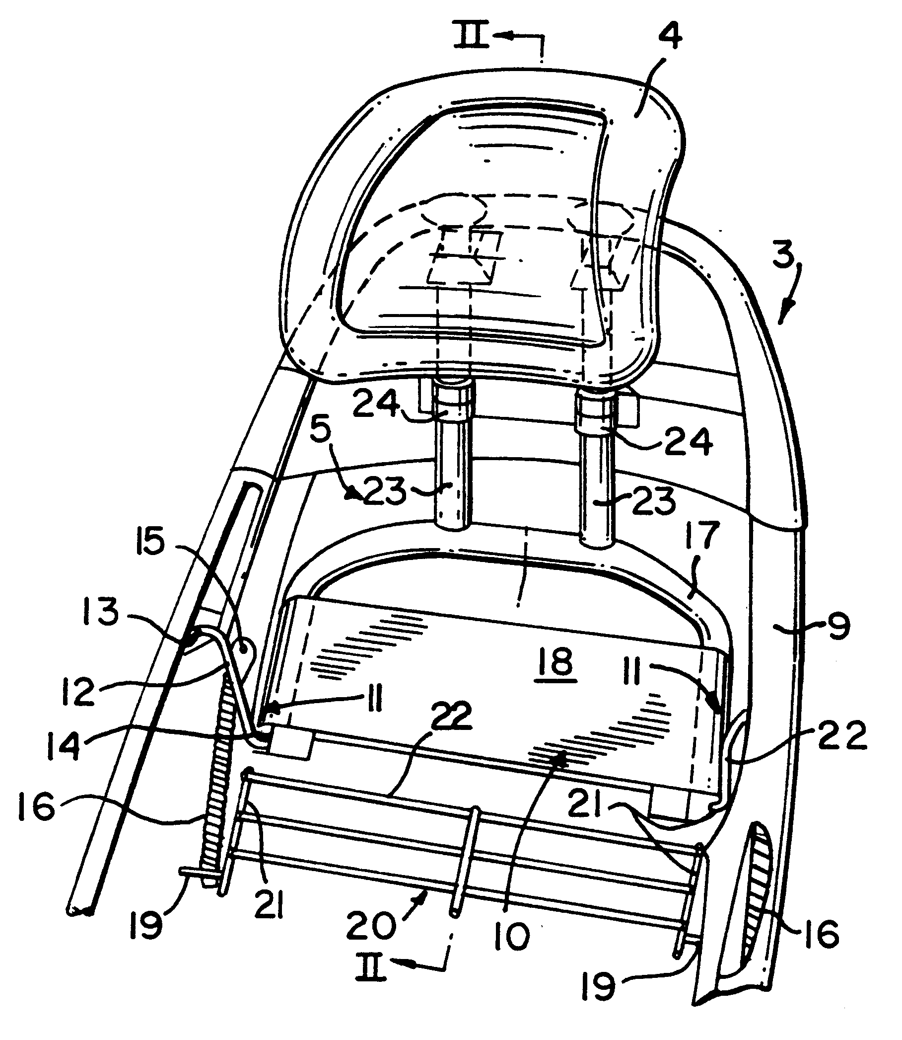 Vehicle seat provided with a headrest
