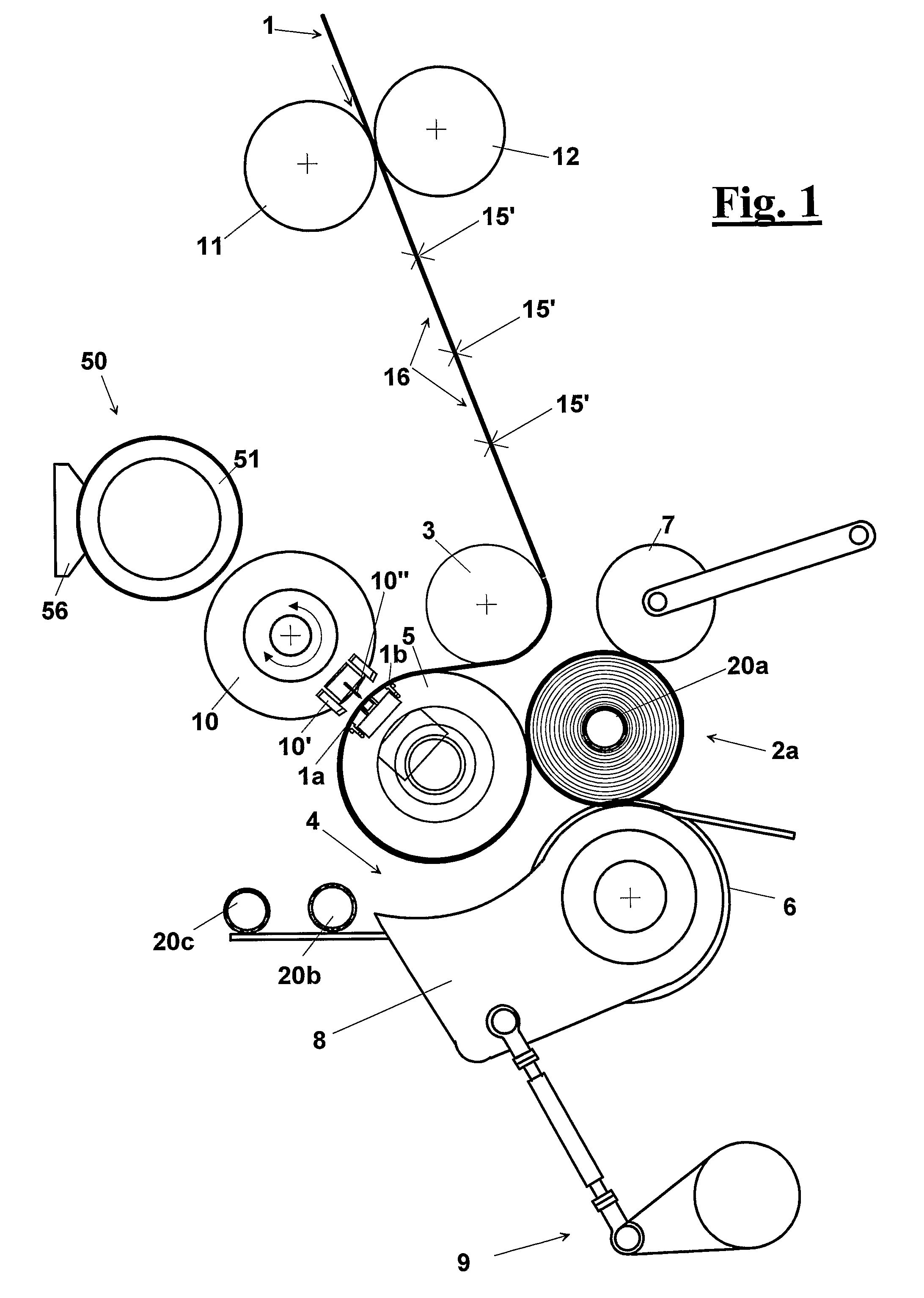 Rewinding method and rewinding machine that carries out this method
