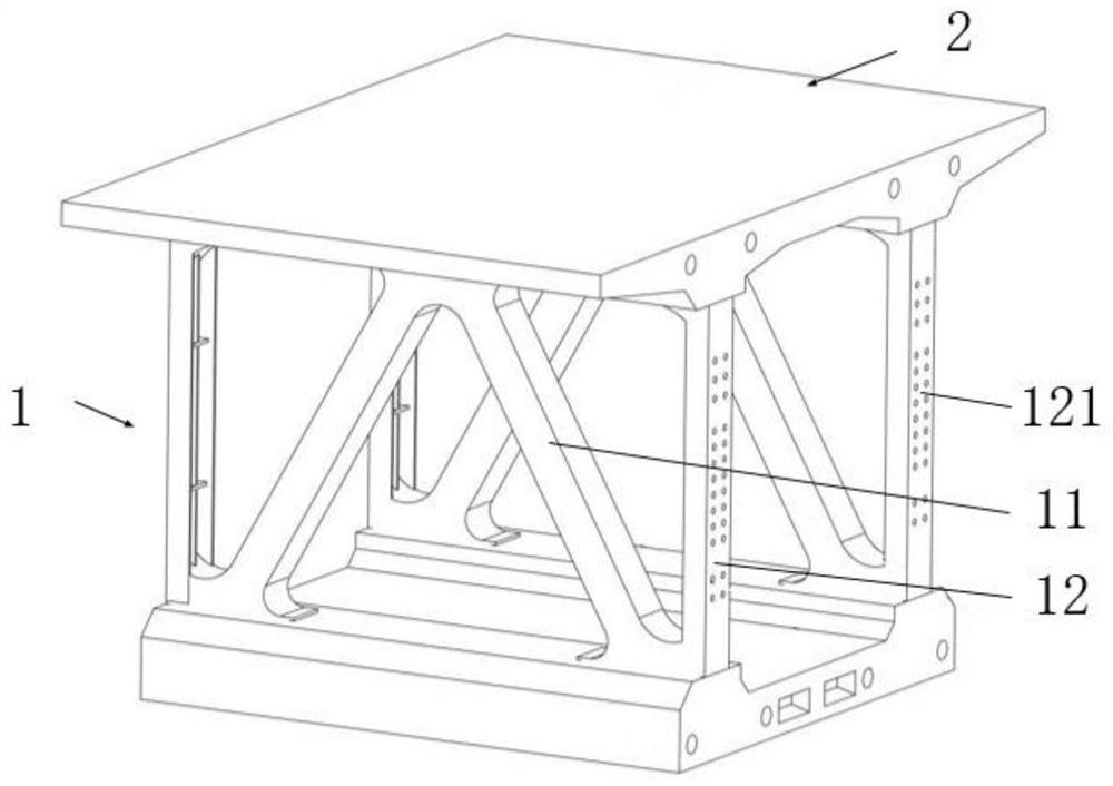 A kind of prefabricated and assembled steel truss web concrete composite bridge and construction method