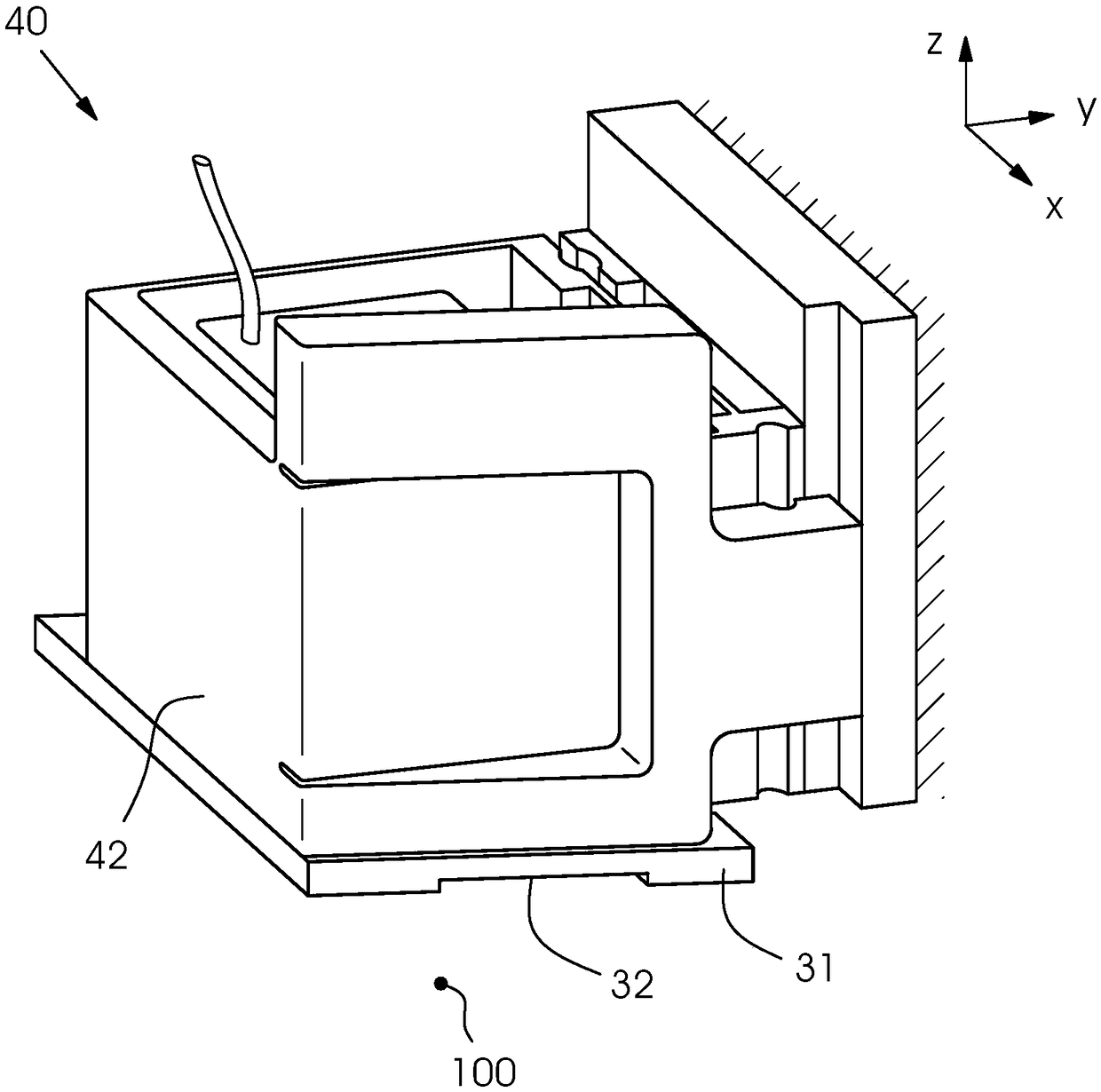 Mounting device for a print head