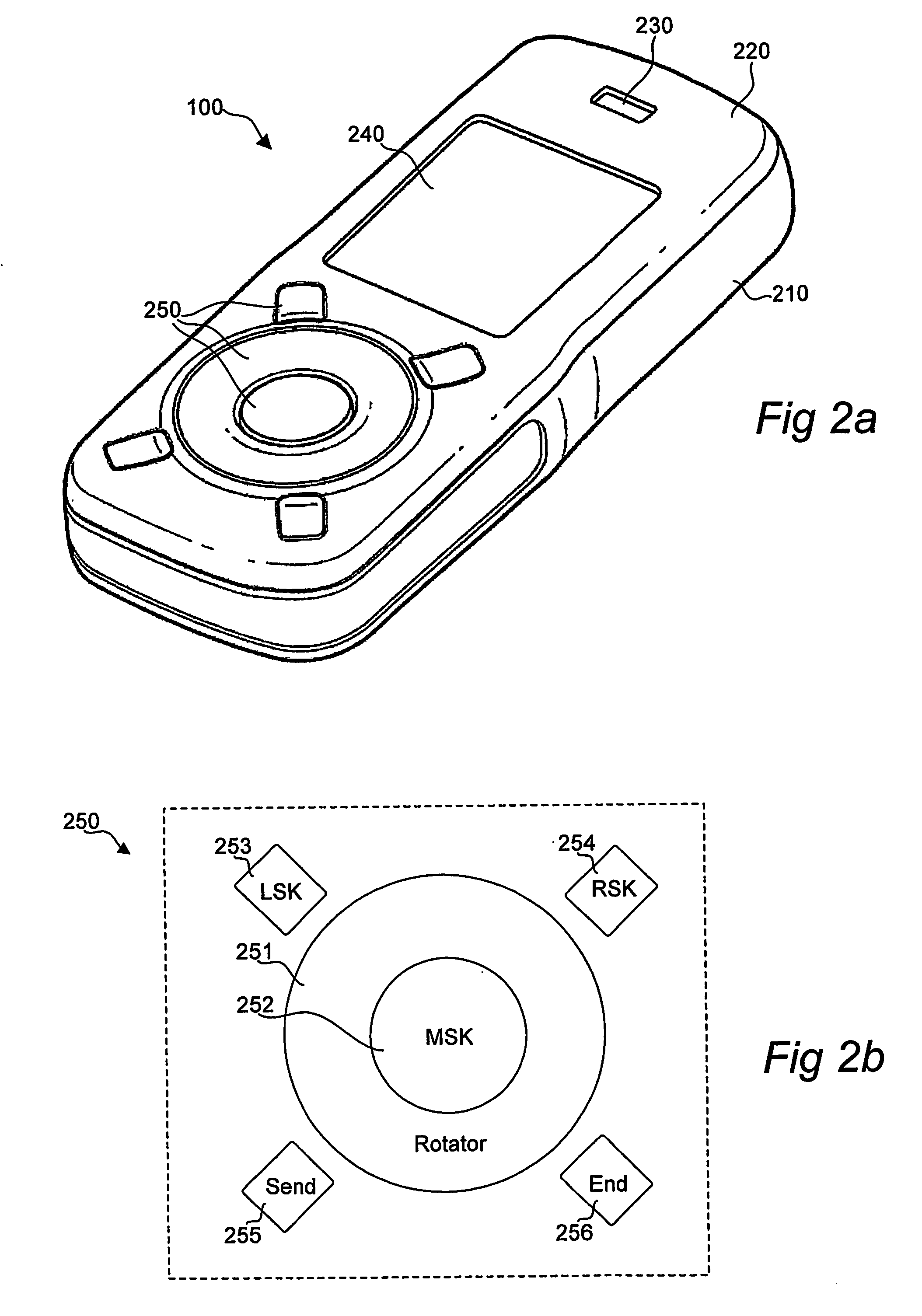 Mobile telephone having a rotator input device