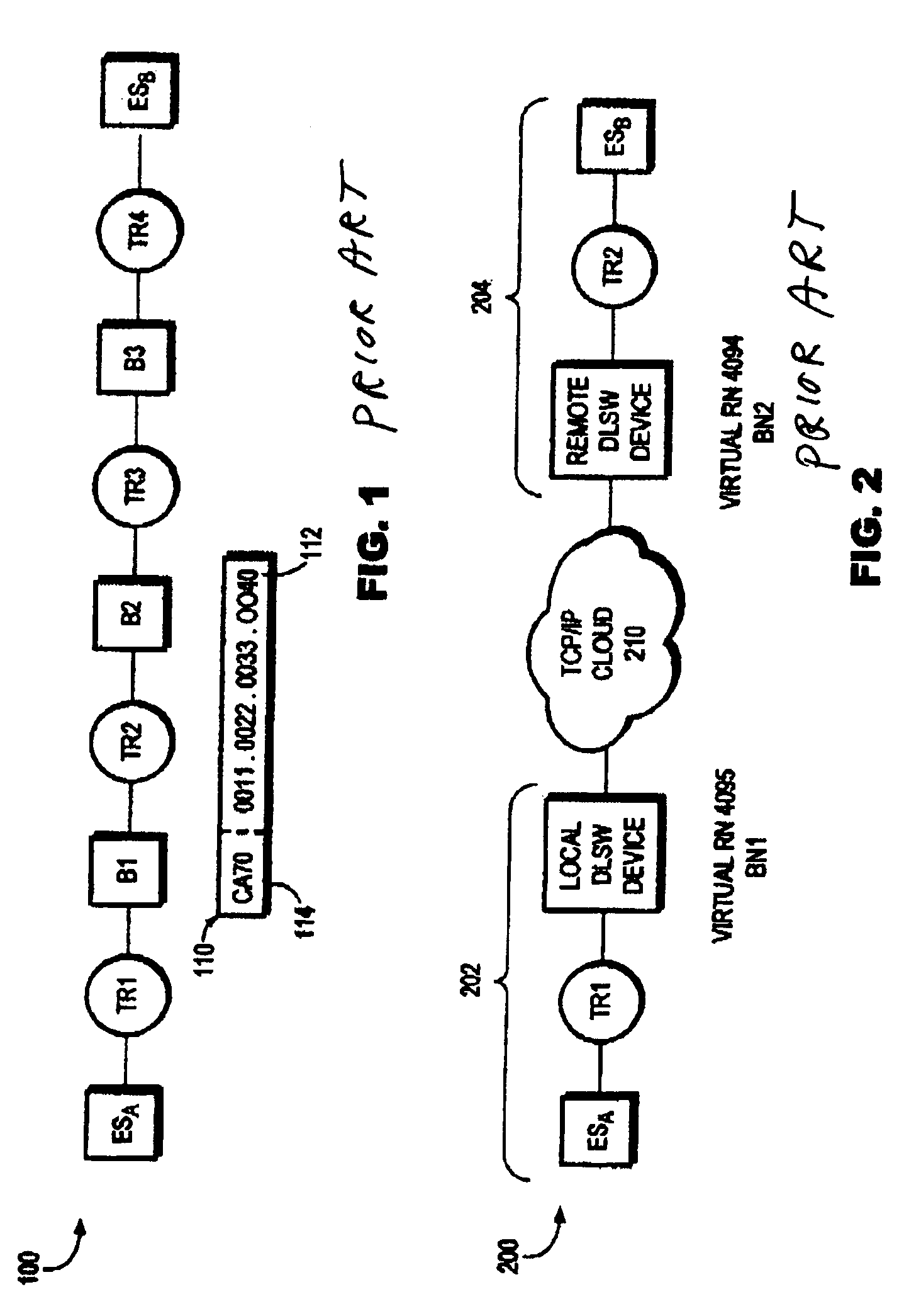 DLSw RIF passthru technique for providing end-to-end source route information to end stations of a data link switching network