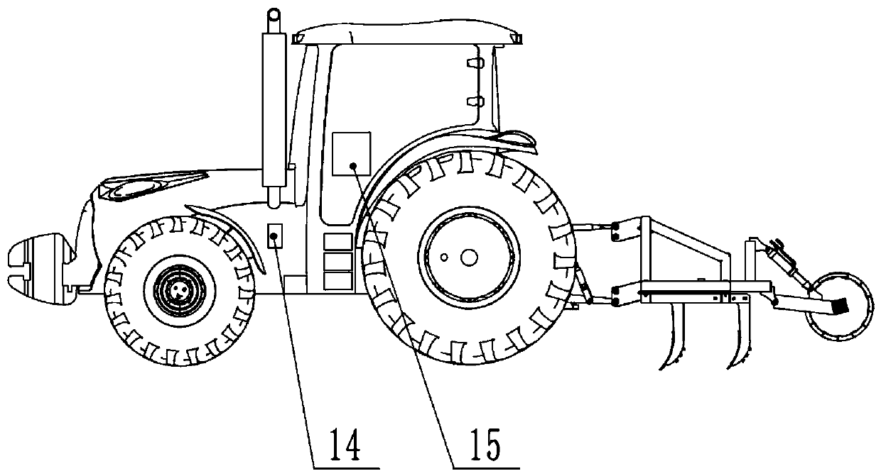 Tractor rear suspension device and control method thereof