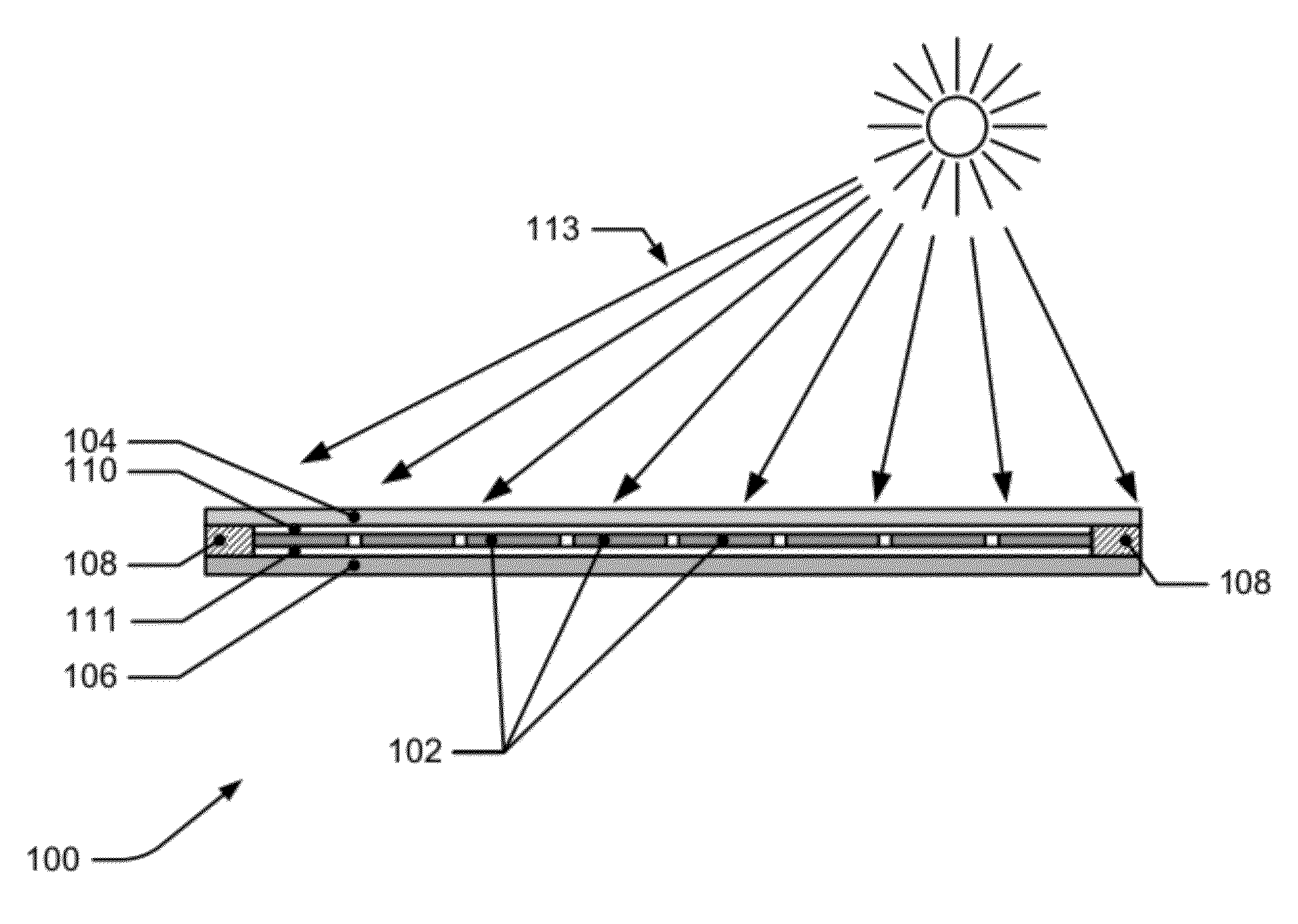 Photovoltaic module support with interface strips