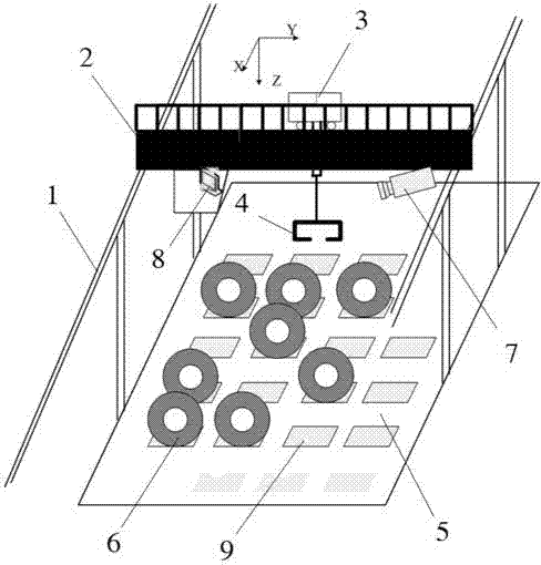 Automatic tracking device and automatic tracking method for production material storage and transportation operation images