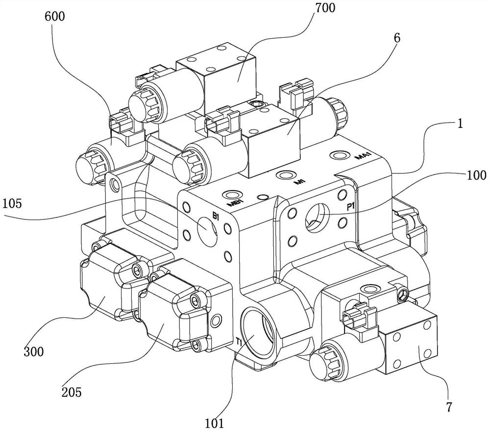 Single pumping tilt cylinder valve