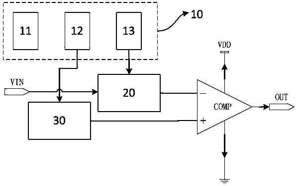 Negative Voltage Comparator Circuit