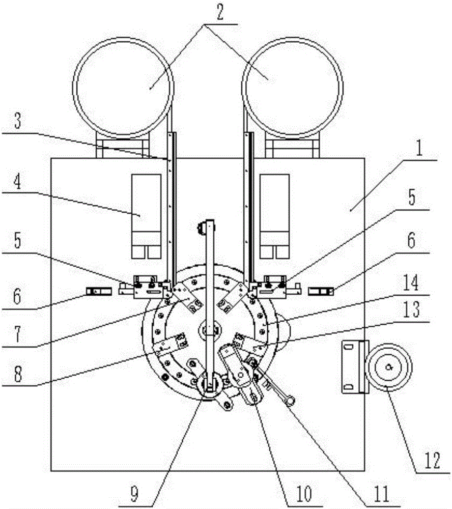Inner hexagon stamping equipment of core bodies of valve cores
