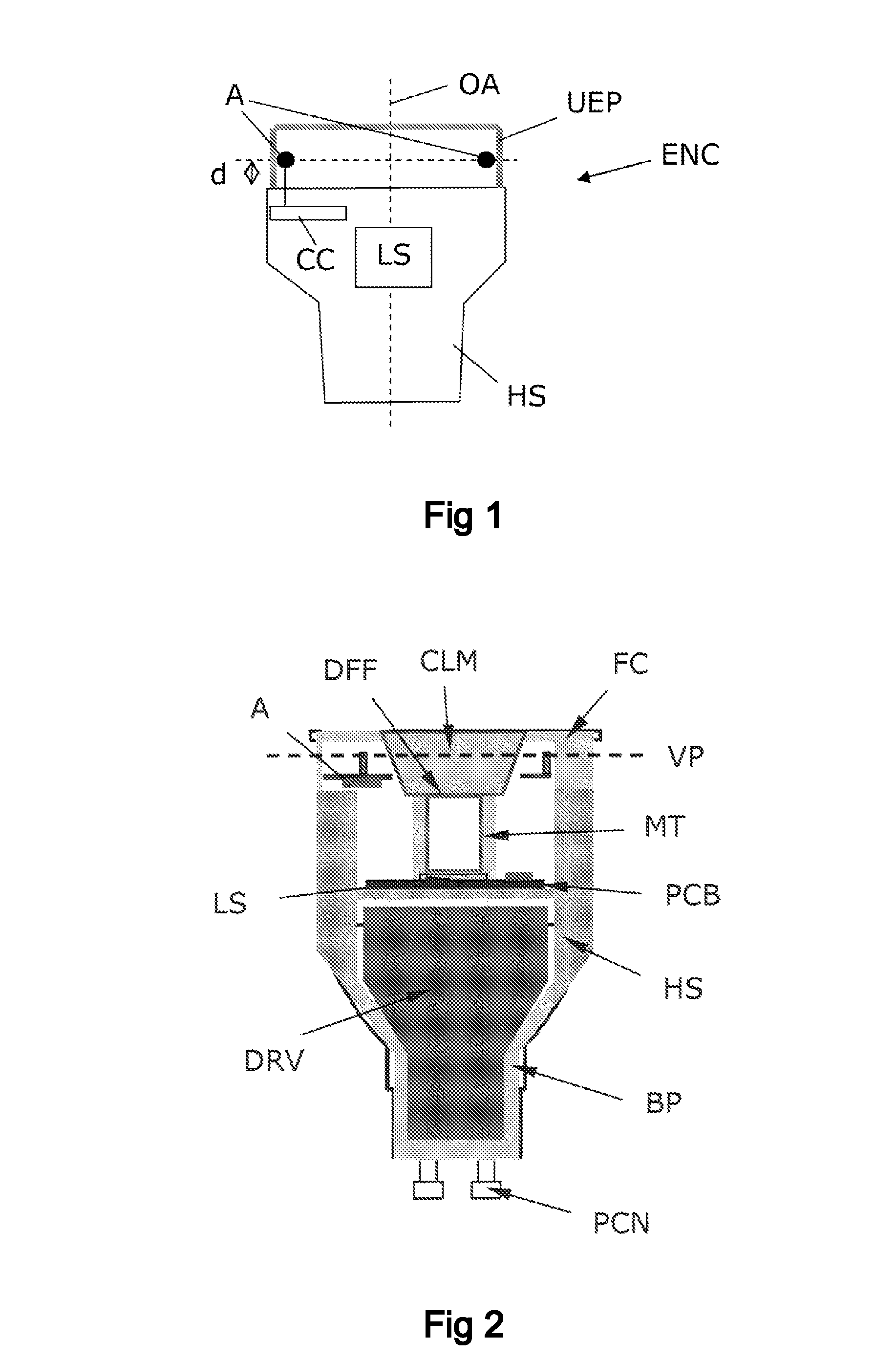 Lighting device with built-in RF antenna