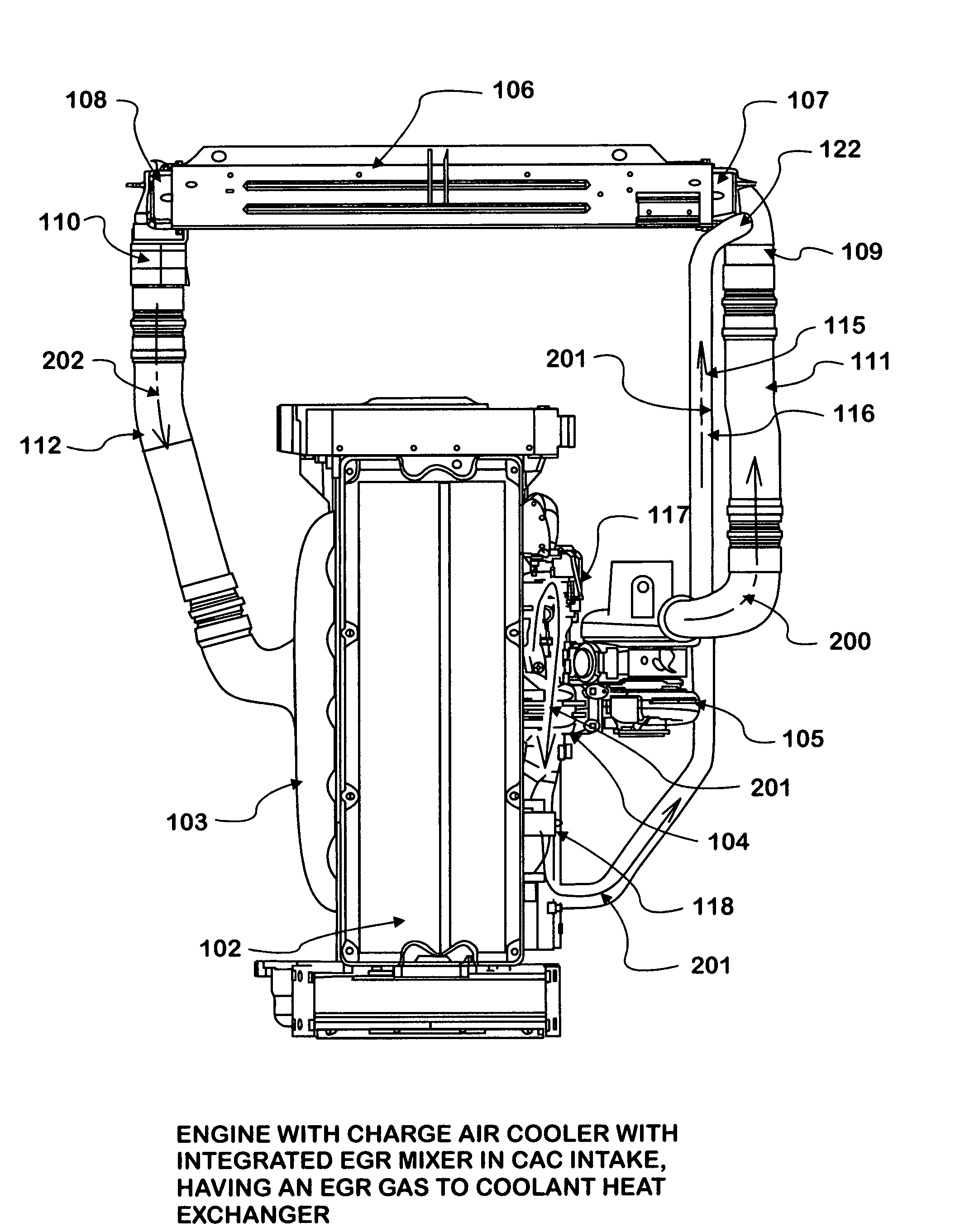 Integrated charge air cooler and exhaust gas recirculation mixer
