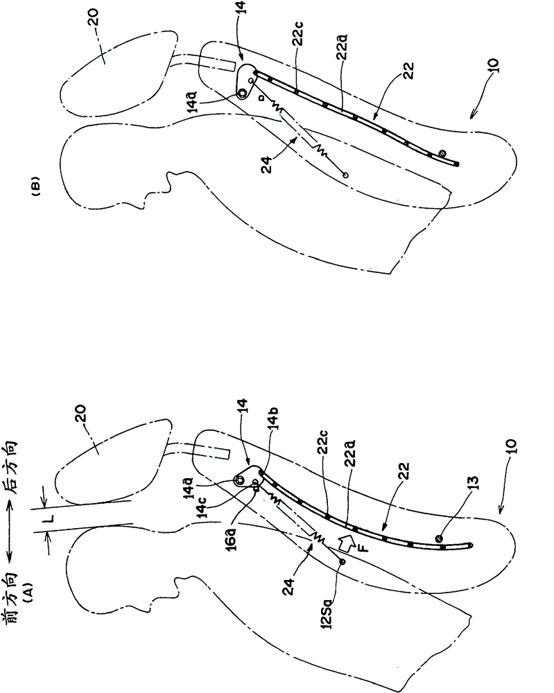 Seat back structure of vehicle seat and method for inhibiting head tremor damage for seat back of vehicle seat