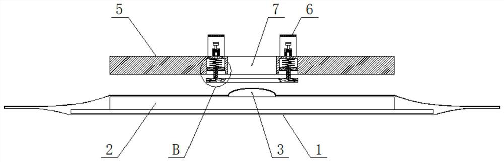 Vacuumizing pressing plate for product packaging