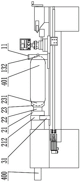 A fixture for turning high-pressure gas cylinders