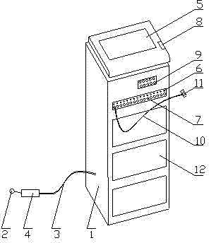 Vertical electronic moxibustion therapeutic apparatus