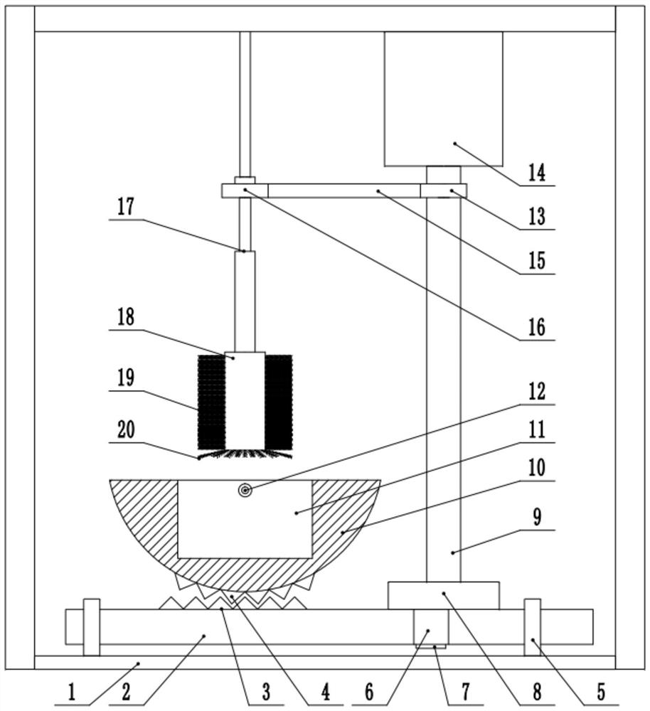 Casting mold cleaning device for steering knuckle processing