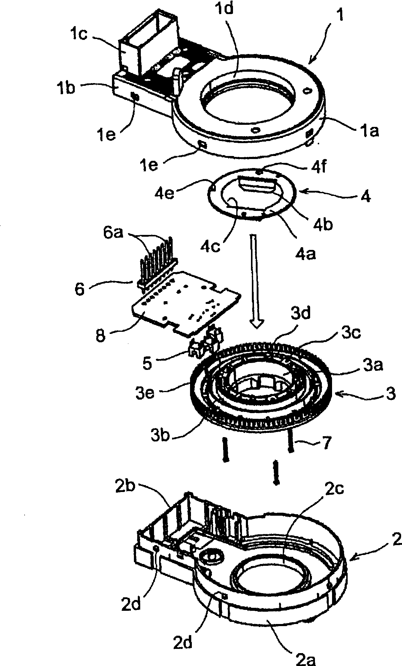 Rotary angle detecting device