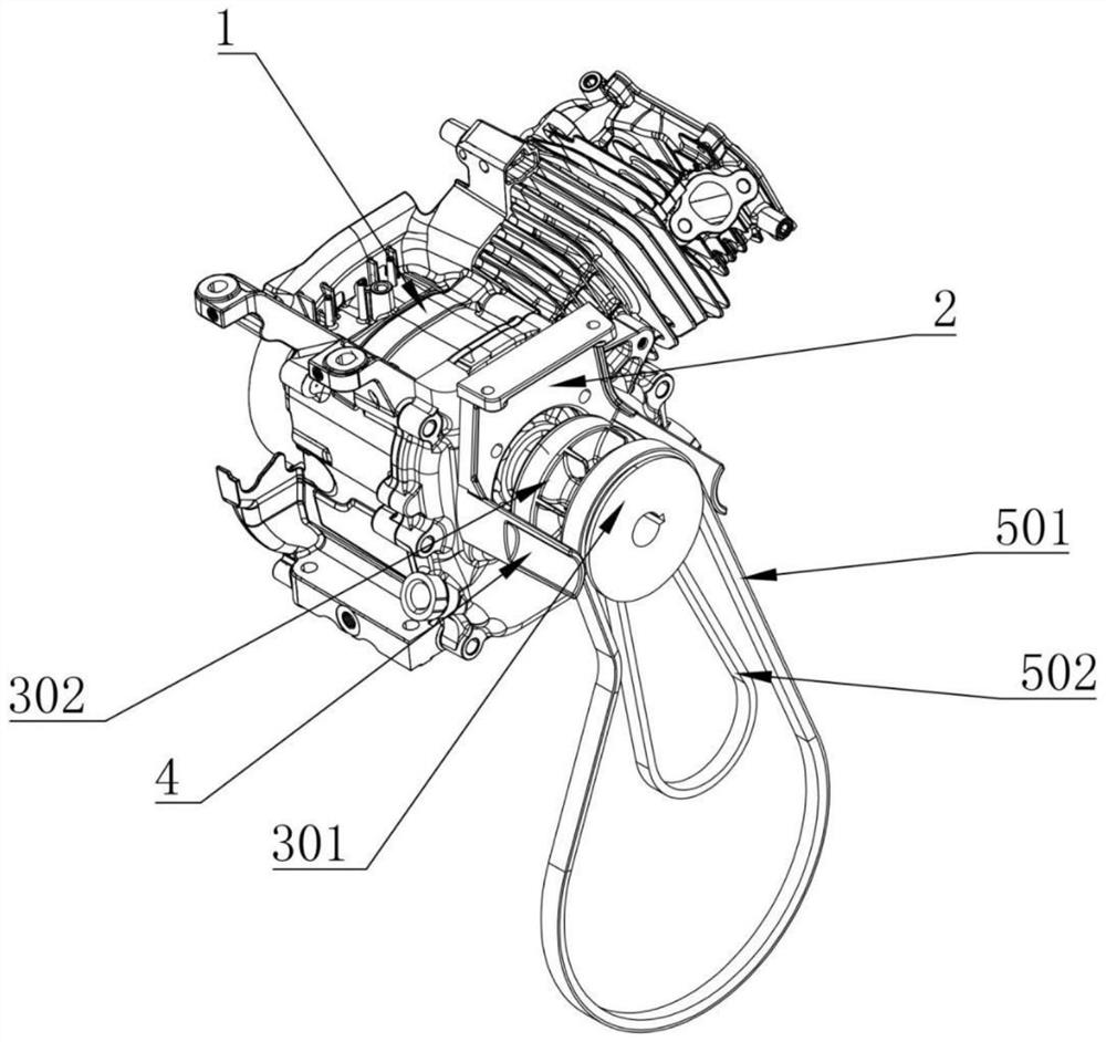 Belt baffle structure of snow sweeper