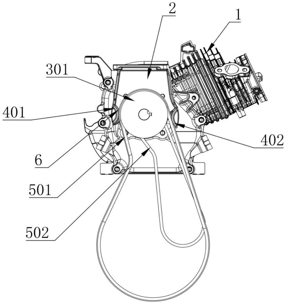 Belt baffle structure of snow sweeper