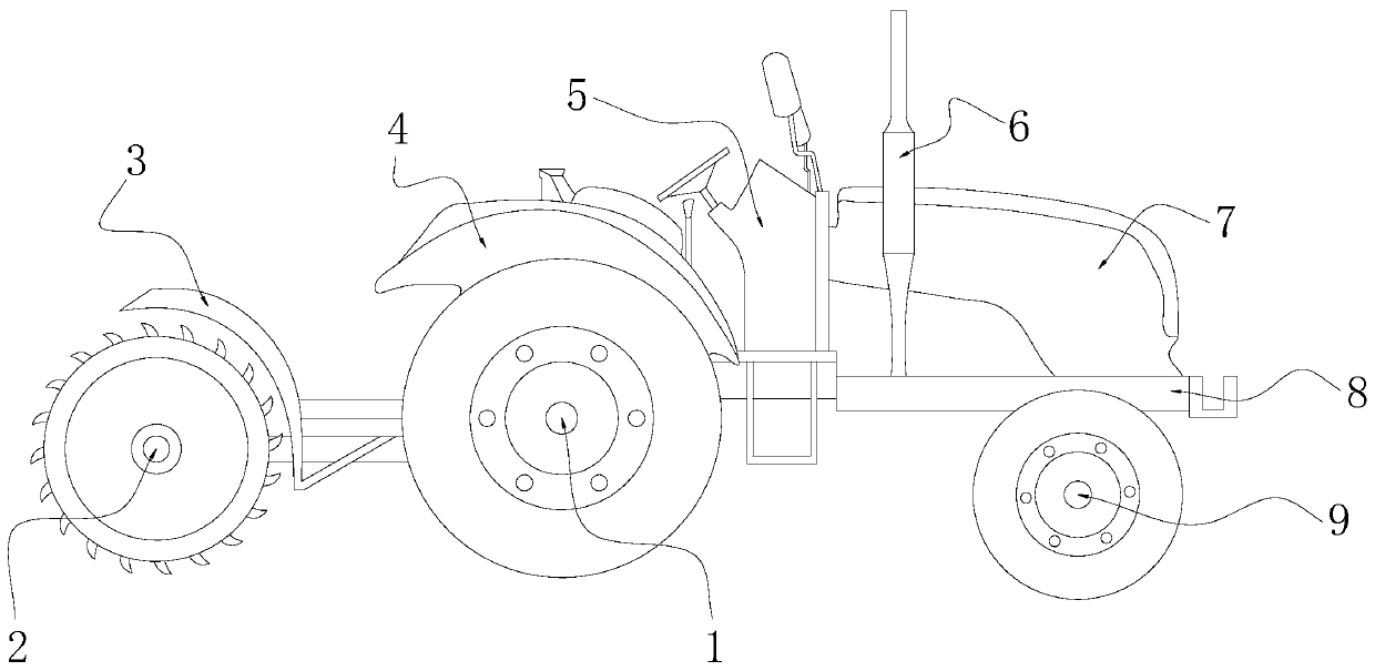 Dual-row bulldozing type cable ditcher for electric power construction