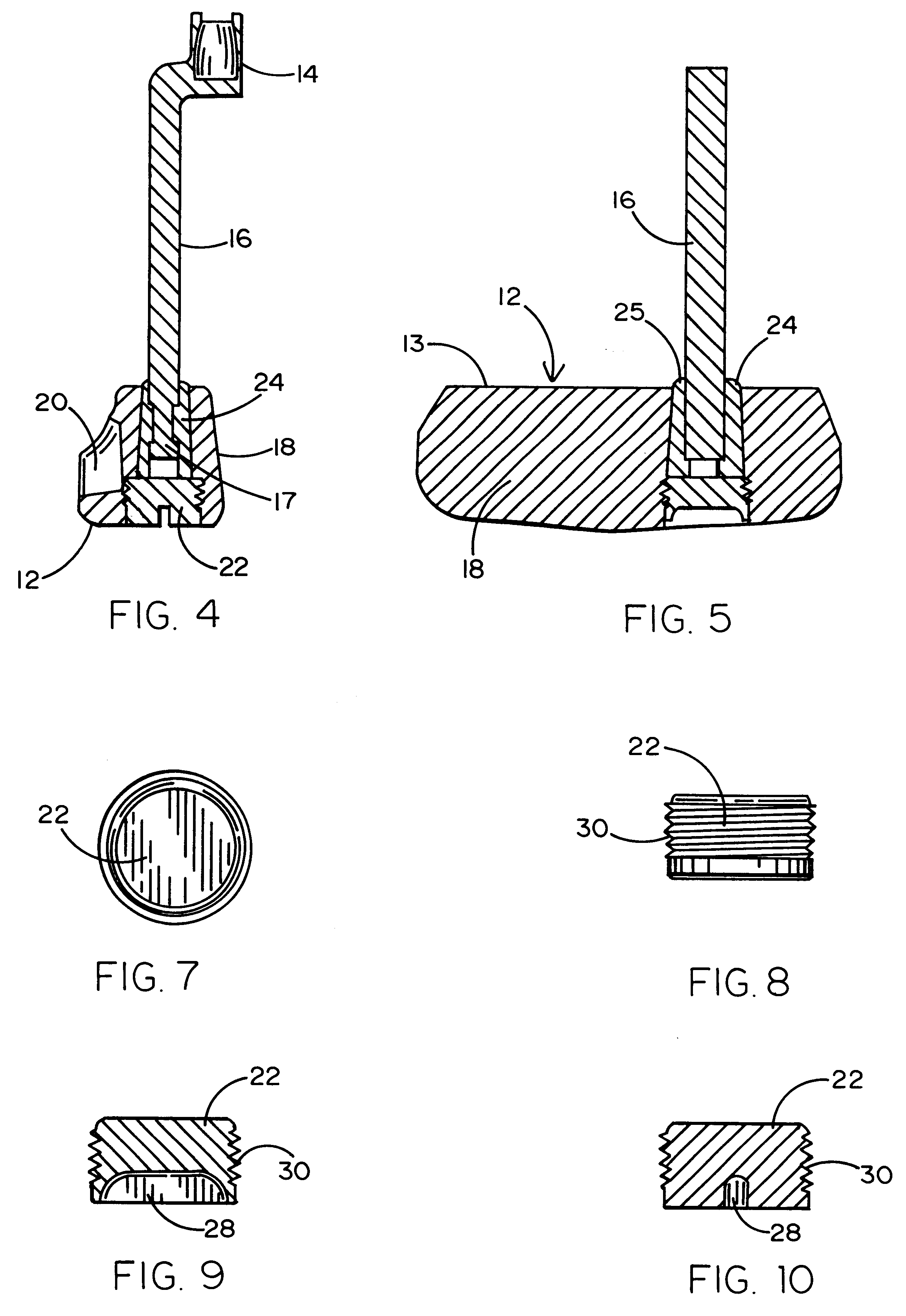 Device for altering the angle between the shaft and the head of a golf club