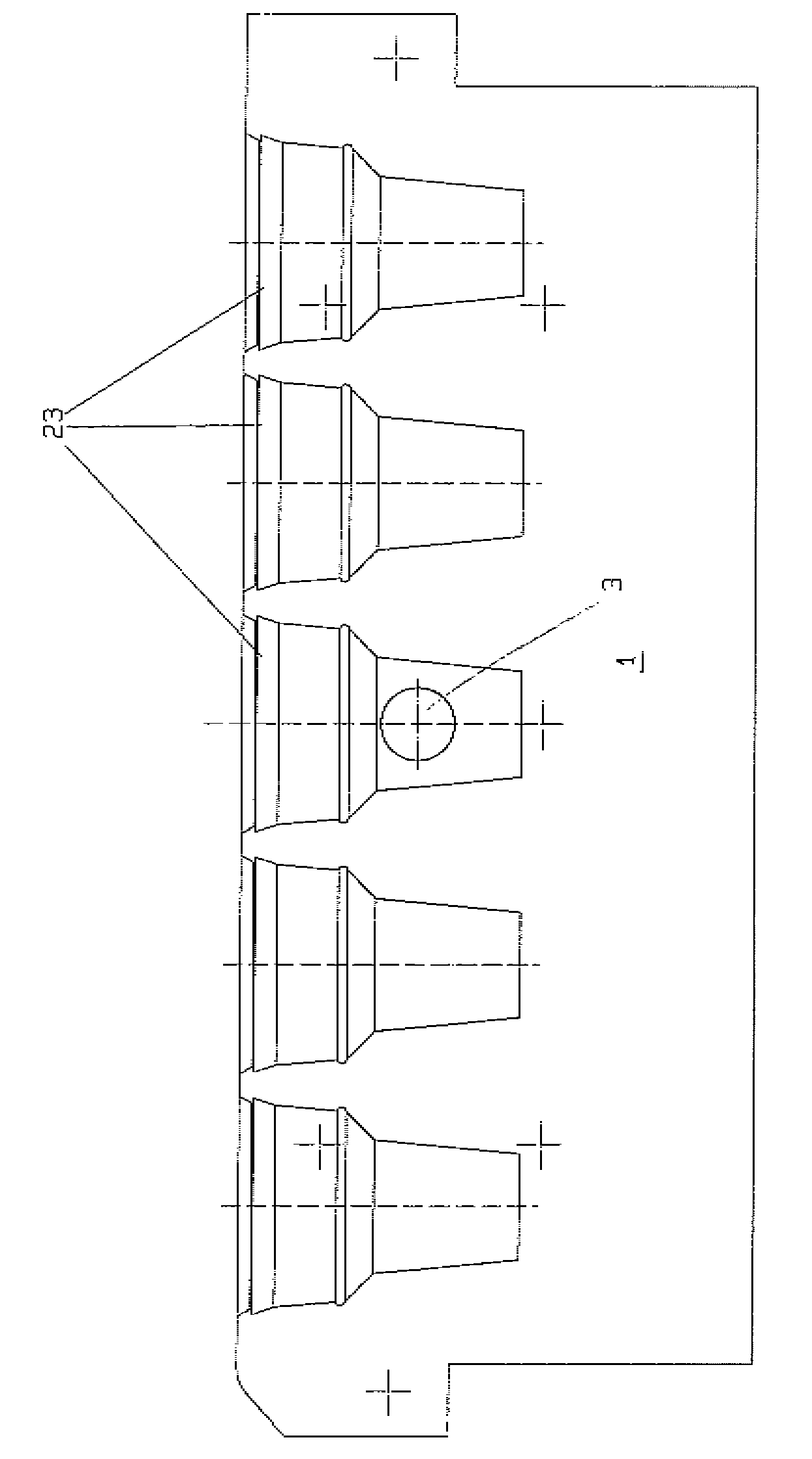 Device for producing baked products