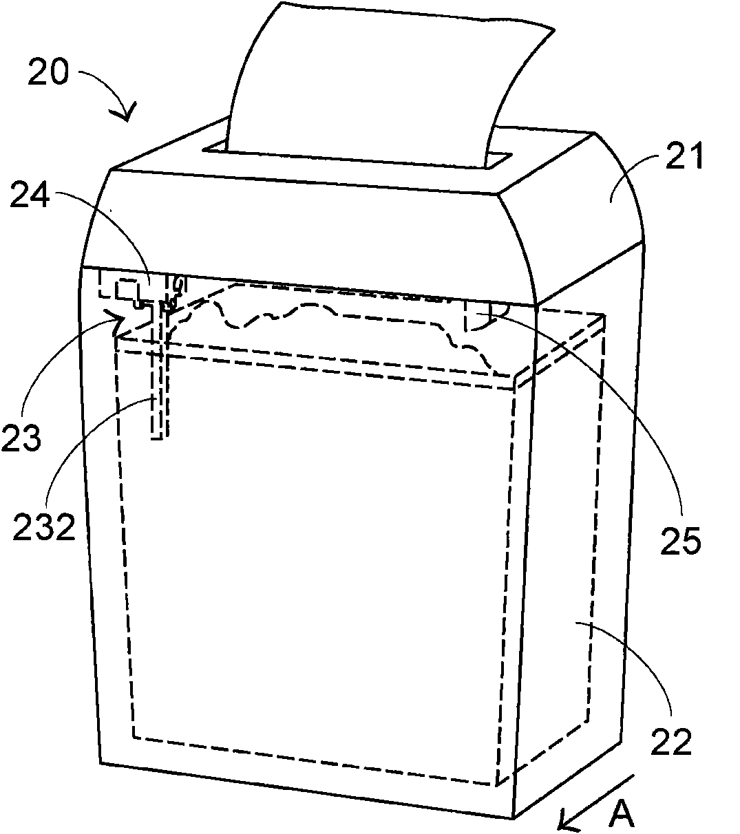 Shredder with dust removing device