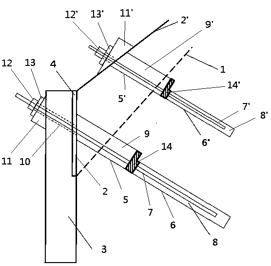 Anchor structure and construction method of shear and pressure type anchor pile