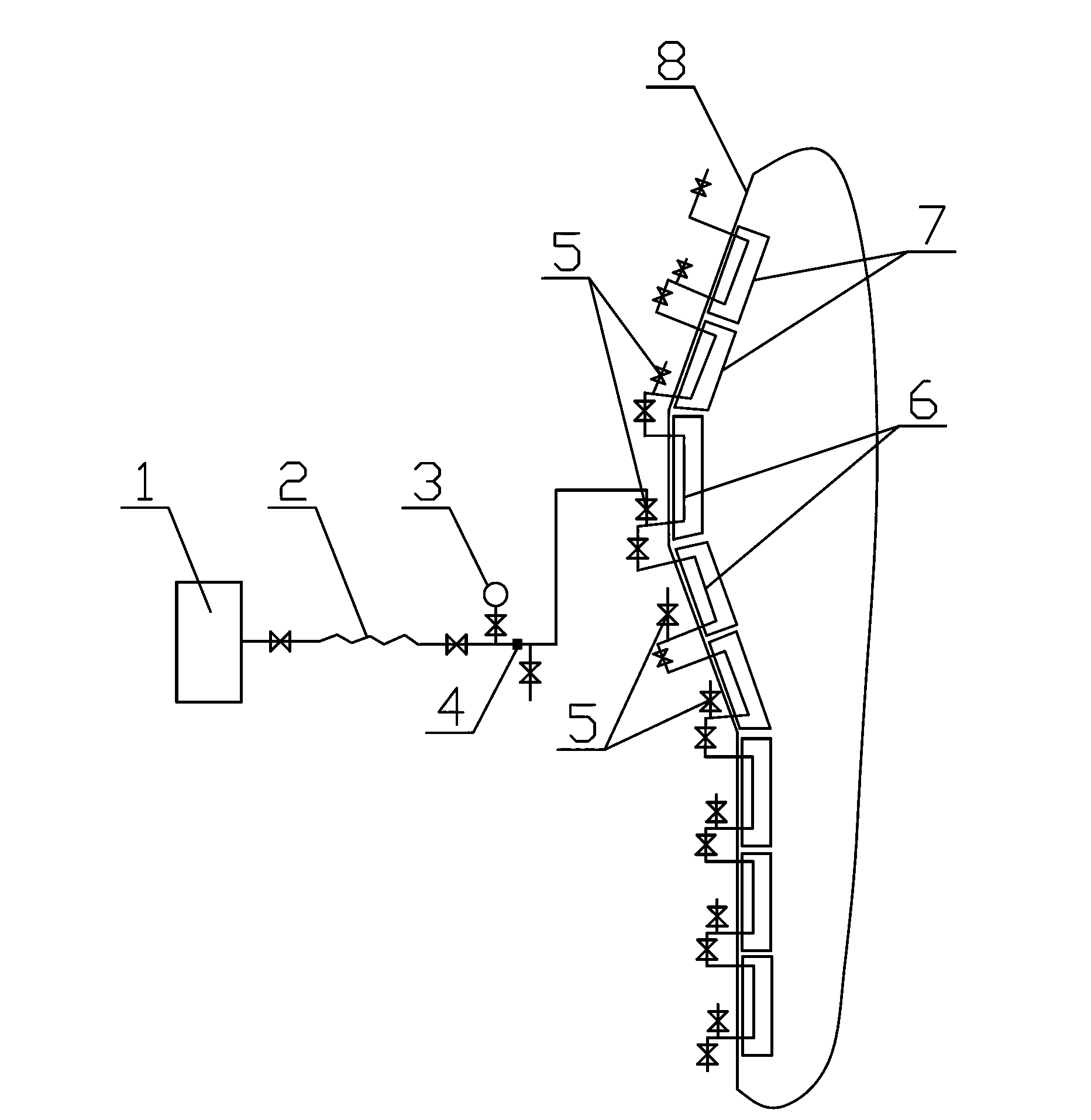 Method for confirming damage of cooling water pipe of blast furnace cooling wall