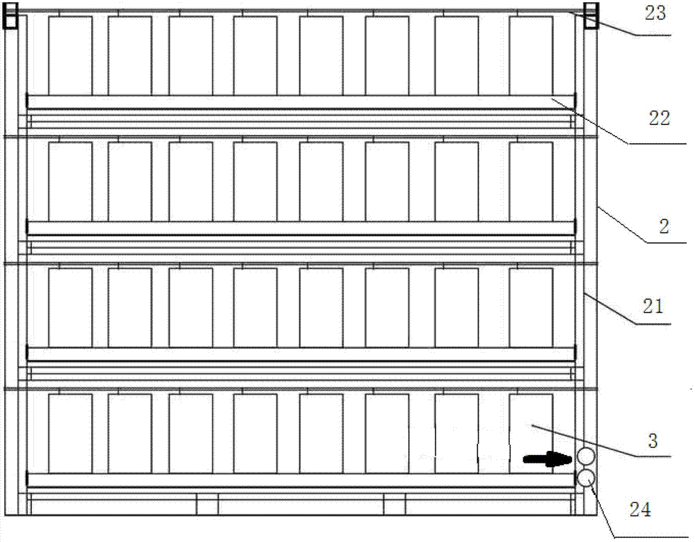 Multi-layer building-block type charging rack for storage batteries