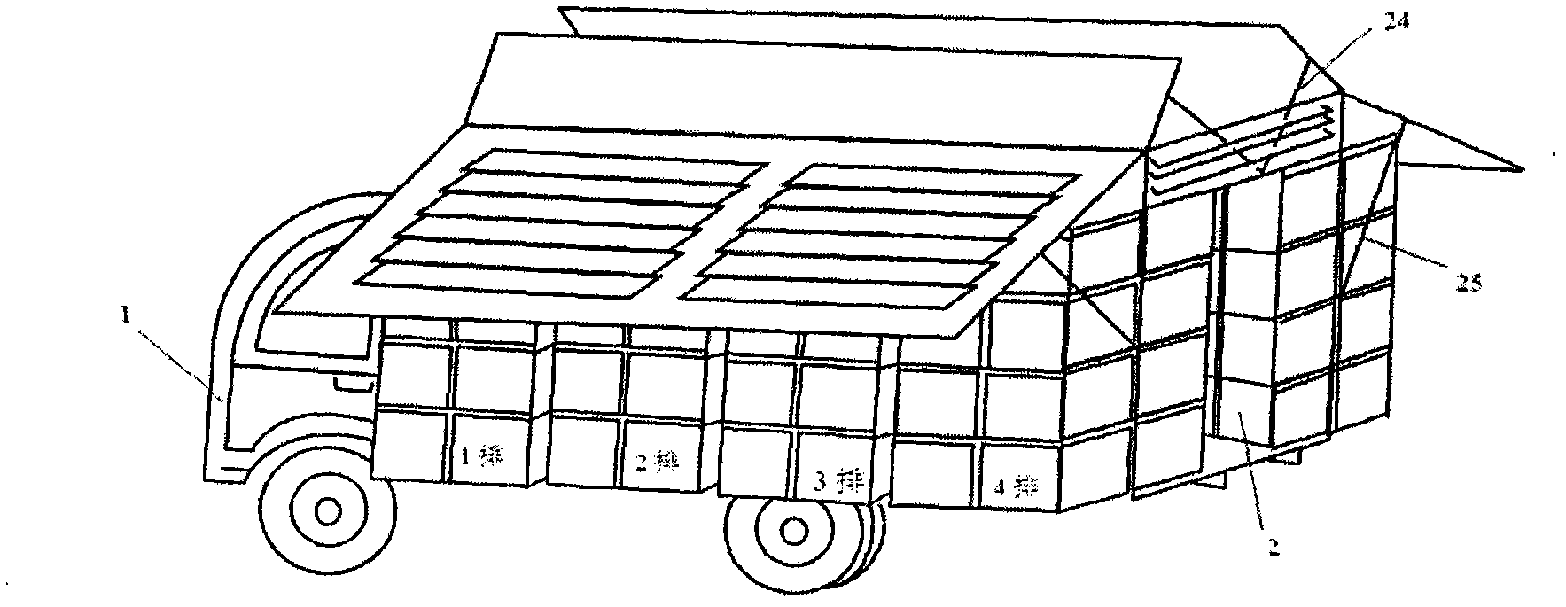 Vehicle-mounted quick-unfolding beekeeping vehicle